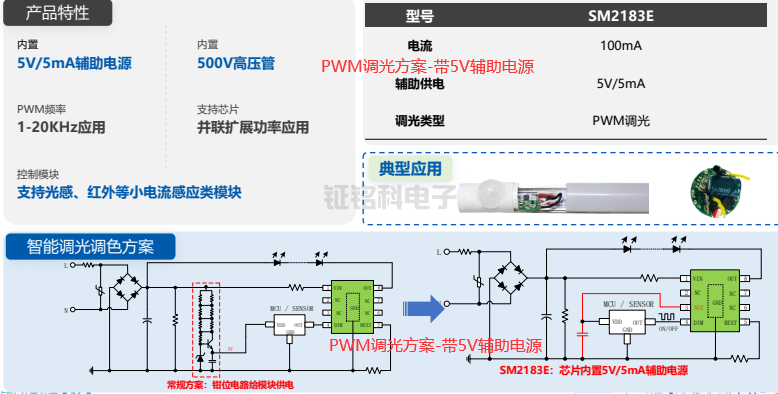 LED驅動芯片PWM調光方案-帶5V輔助電源方案推薦:SM2183E(圖1) PWM調光方案-帶5V輔助電源.png