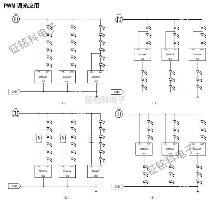 高精度低壓線性恒流驅(qū)動芯片SM4A20T典型應(yīng)用及方案詳解(圖4) SM4A20T調(diào)光方案.png
